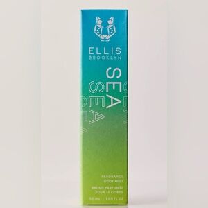 Ellis Brooklyn SEA fragrance Body Mist with a vibrant blue and green design.NIB